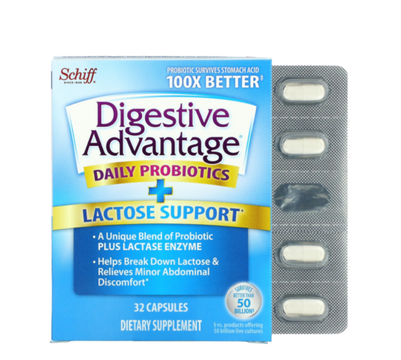 Daily Probiotics + Lactose Support, 32 Capsules