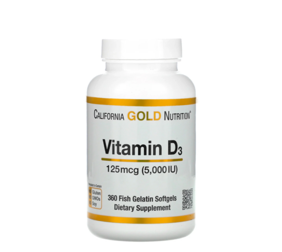 Vitamin D3, 125 mcg, 360 Softgels