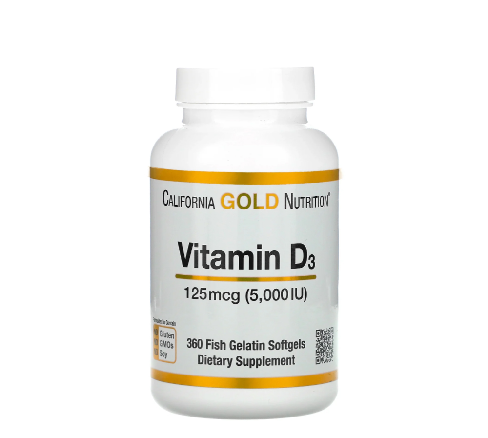 Vitamin D3, 125 mcg, 360 Softgels
