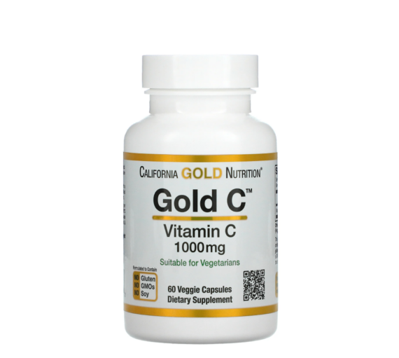 California Gold Nutrition, Vitamin C, 60 Veggie Capsules